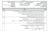 سوالات امتحانی نوبت دوم درس آمادگی دفاعی دهم کلیه رشته ها